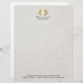 Yoga-u. Meditations-elegantes Goldlotos-Imitat Briefbogen (Vorne/Hinten)