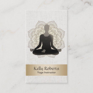 Yoga-u. Meditations-Lehrer-Vintager LotosMandala Visitenkarte