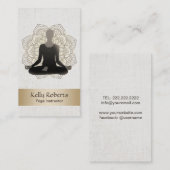 Yoga-u. Meditations-Lehrer-Vintager LotosMandala Visitenkarte (Vorne/Hinten)