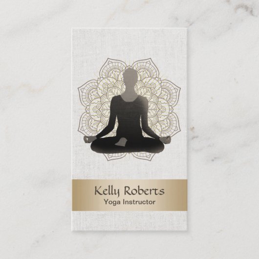 Yoga-u. Meditations-Lehrer-Vintager LotosMandala Visitenkarte (Vorderseite)