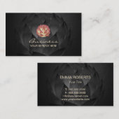 Yoga-u. Meditations-Lotus-Logo-elegantes schwarzes Visitenkarte (Vorne/Hinten)