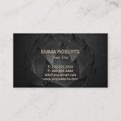 Yoga-u. Meditations-Lotus-Logo-elegantes schwarzes Visitenkarte (Rückseite)