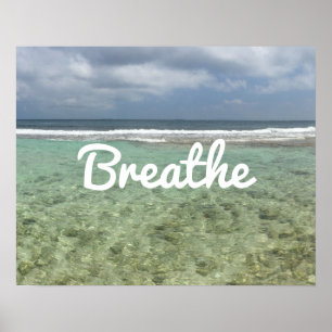 Yoga-u. Meditations-Strand "atmen" Geist Poster