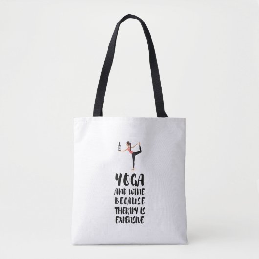 Yoga u. Wein Tasche (Vorderseite)