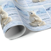 Yoga-Übung Eisbär Geschenkpapier (Rolleneckpunkt)