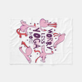 Yoga-Übung Flamingos Fleecedecke (Vorderseite (Horizontal))