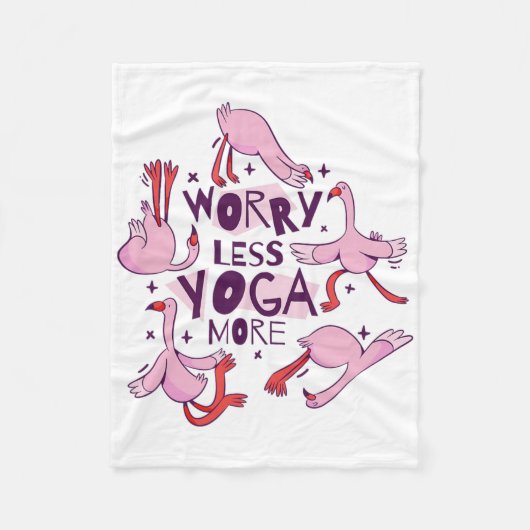 Yoga-Übung Flamingos Fleecedecke (Vorderseite)