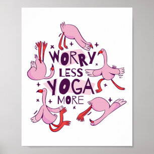 Yoga-Übung Flamingos  Poster