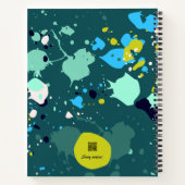 Yoga-Übungsmerkmal für den coolen grünen Spritzer Notizblock (Rückseite)