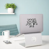 Yoga, um mich zu ersticken aufkleber (Laptop auf Schreibtisch)
