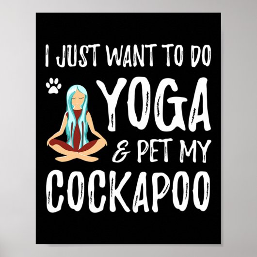 Yoga und Apoo-Hund als lustige Geschenkidee für Hu Poster (Vorne)