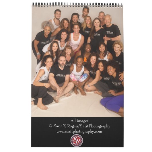 Yoga und Body Image Coalition 15-monatiger Kalende Kalender (Rückseite)