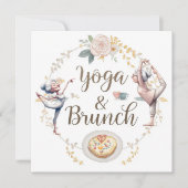 Yoga und Brunch Einladung (Vorderseite)
