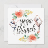Yoga und Brunch Einladung (Vorderseite)