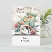Yoga- und Brunch-Party Einladung (Stehend Vorderseite)