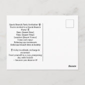 Yoga- und Brunch-Party Einladung Postkarte (Rückseite)