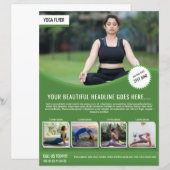 Yoga- und Fitness-Flugblattvorlage (Vorne/Hinten)