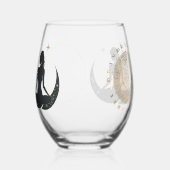 YOGA und Gold Astronomie-Muster Weinglas Ohne Stiel (Rechts)