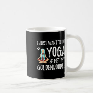 Yoga und Goldendoodle für lustige Hundemutter für Kaffeetasse