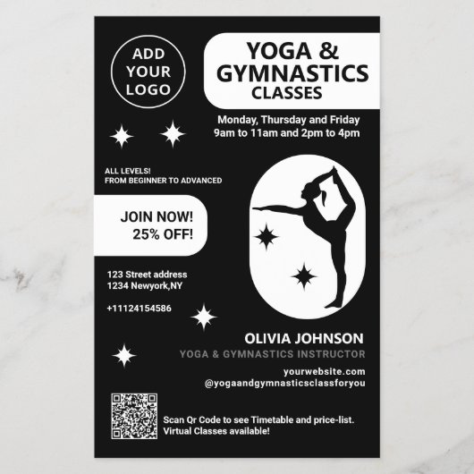 Yoga- und Gymnastiklehrerstudiengänge Flyer (Vorne)