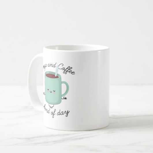Yoga und Kaffee Kaffeetasse (Vorderseite Links)