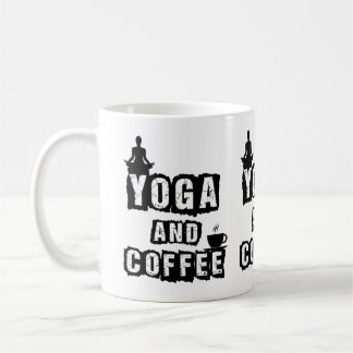 Yoga und Kaffee Lustiges Wellness-Freund Zitat Kaffeetasse