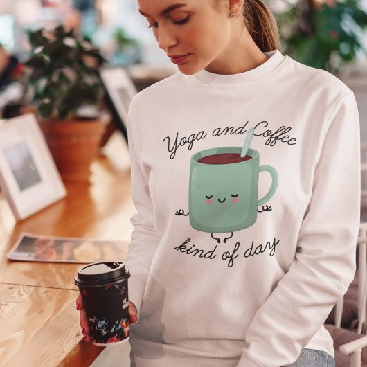 Yoga und Kaffee Sweatshirt