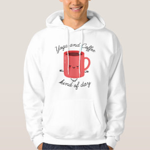 Yoga und Kaffee Tag Hoodie