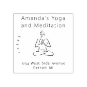 Yoga und Meditation Gummistempel (Prägung)