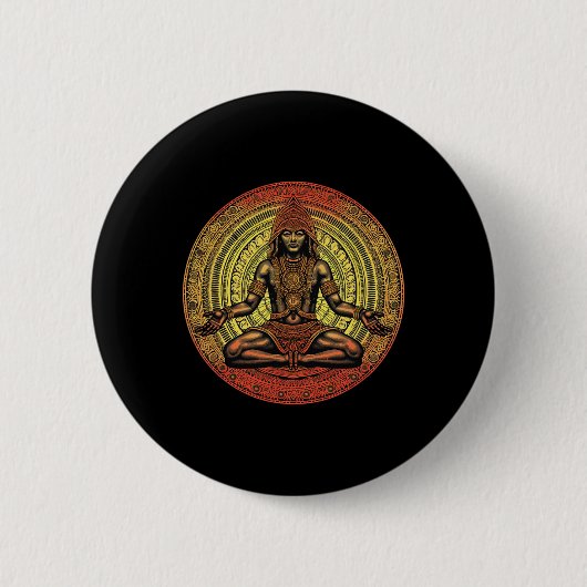 Yoga und Meditation Zen-Buddhismus Button (Vorderseite)
