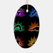 Yoga- und Meditationssymbole Keramikornament (Rechts)