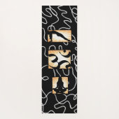 Yoga- und Medizationsmatte Schwarz-weiß und Gold Yogamatte (Rückseite)