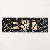 Yoga- und Medizationsmatte Schwarz-weiß und Gold Yogamatte (Vorderseite (Horizontal))