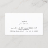 Yoga und Medizin Lehrer Silver Zen Circle Visitenkarte (Rückseite)