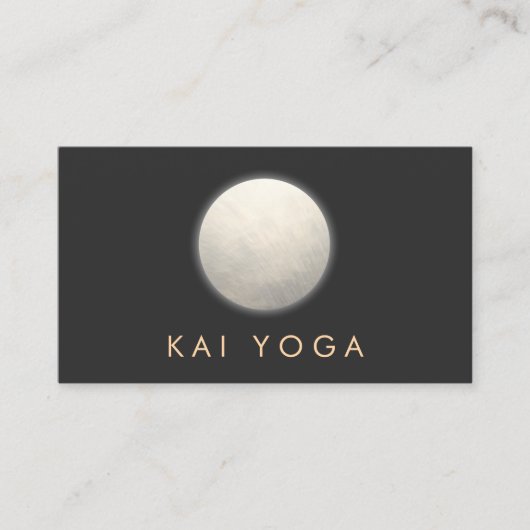 Yoga und Medizin Lehrer Silver Zen Circle Visitenkarte (Vorderseite)