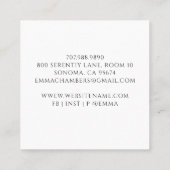 Yoga und Medizinstudium Quadratische Visitenkarte (Rückseite)