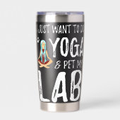 Yoga und Pet Labrador Thermobecher (Vorderseite)