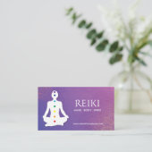 Yoga und Reiki Visitenkarten Visitenkarte (Stehend Vorderseite)