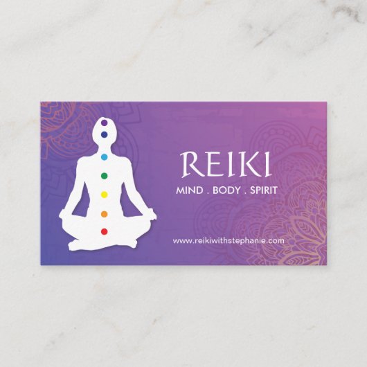Yoga und Reiki Visitenkarten Visitenkarte (Vorderseite)