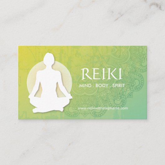 Yoga und Reiki Visitenkarten Visitenkarte (Vorderseite)
