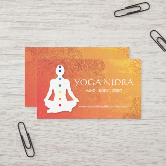 Yoga- und Reiki-Visitenkarten Visitenkarte (Vorderseite/Rückseite Beispiel)