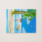 Yoga und Strand Puzzle (Horizontal)