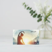 Yoga und Wellness Studio Zen Visitenkarte (Stehend Vorderseite)