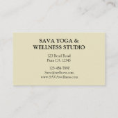 Yoga und Wellness Studio Zen Visitenkarte (Rückseite)