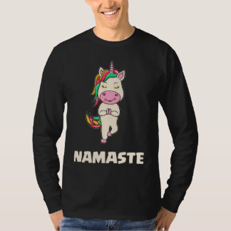 Yoga Unicorn Gymnasitics Namaste   Meditation T-Shirt