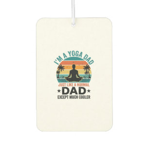 Yoga-Vater Vintage-Sonnenuntergang Lustiges Vater- Autolufterfrischer