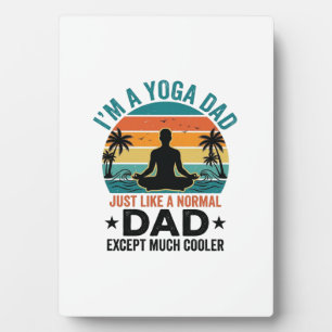 Yoga-Vater Vintage-Sonnenuntergang Lustiges Vater- Fotoplatte