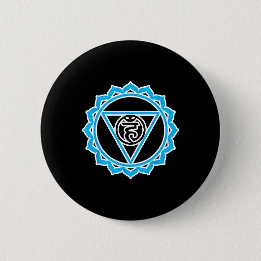 Yoga Veshuddha Kehlkopf-Chakra von Blue Chakra Button (Vorderseite)