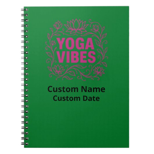 Yoga Vibes Lotus Vines Notizblock (Vorderseite)