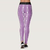 Yoga violet and White Pattern Leggings (Rückseite)